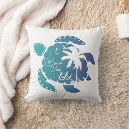 Strand mit Meeresschildkröten Kissen