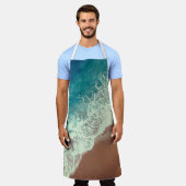 Strand mit Meerwasser und Badestrand im Sommer Schürze (Getragen)