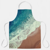 Strand mit Meerwasser und Badestrand im Sommer Schürze (Vorderseite)