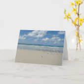 Strand mit Möwen Karte (Gelbe Blume)