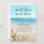 Strand mit Muscheln im Sand-Brautparty Einladung (Vorderseite)