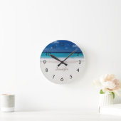 Strand mit Namen Runde Wanduhr (Zuhause)