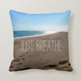 Strand mit nur einem Zitat Kissen