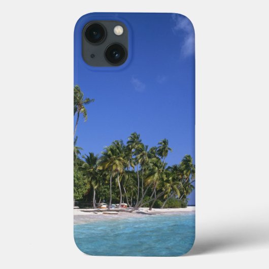 Strand mit Palmen, Malediven Case-Mate iPhone Hülle (Rückseite)