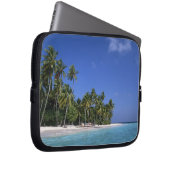 Strand mit Palmen, Malediven Laptopschutzhülle (Vorne Rechts)