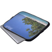 Strand mit Palmen, Malediven Laptopschutzhülle (Vorne Knopf)