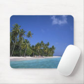 Strand mit Palmen, Malediven Mousepad (Mit Mouse)