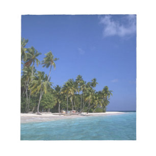 Strand mit Palmen, Malediven Notizblock