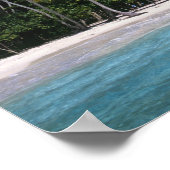 Strand mit Palmen, Malediven Poster (Ecke)