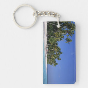 Strand mit Palmen, Malediven Schlüsselanhänger