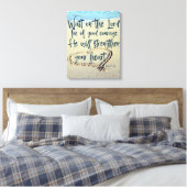 Strand mit Psalm-Schrift Leinwanddruck (Insitu (Schlafzimmer))