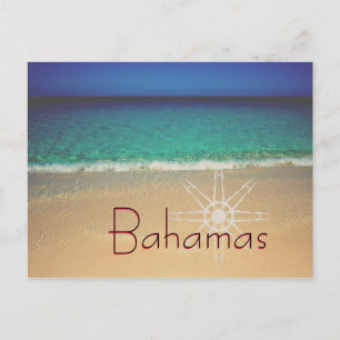 Strand mit sauberem Wasser Postkarte