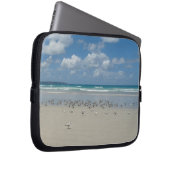 Strand mit Seaguls Laptopschutzhülle (Vorne Rechts)