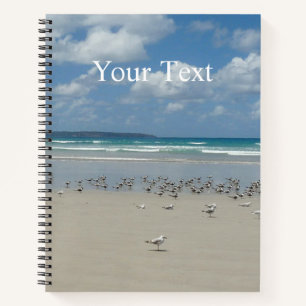 Strand mit Seaguls Notizblock