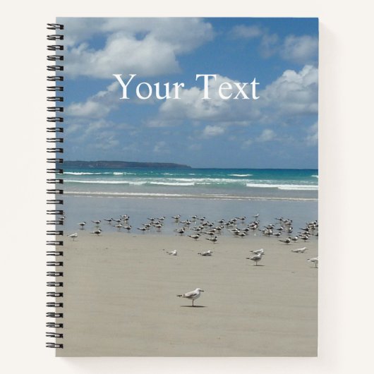 Strand mit Seaguls Notizblock (Vorderseite)
