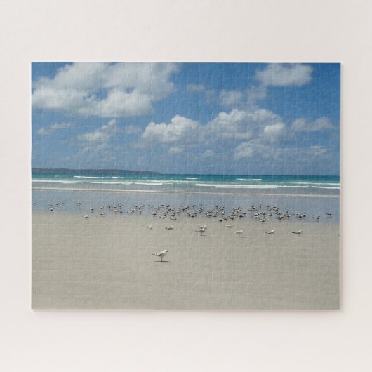 Strand mit Seaguls Puzzle (Horizontal)
