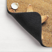 Strand mit Starfish auf Sand Mousepad (Ecke)
