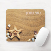 Strand mit Starfish auf Sand Mousepad (Mit Mouse)