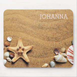 Strand mit Starfish auf Sand Mousepad