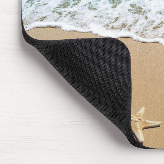 Strand mit Starfish auf Sand Mousepad (Ecke)