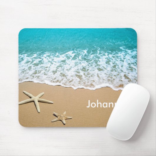 Strand mit Starfish auf Sand Mousepad (Mit Mouse)
