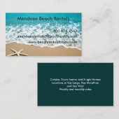 Strand mit Starfish auf Sand Visitenkarte (Vorne/Hinten)