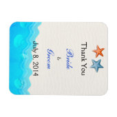Strand mit Starfish-Hochzeit danken Ihnen Magnet (Horizontal)