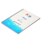 Strand mit Starfish-Hochzeits-Gast-Buch Notizblock (Linke Seite)
