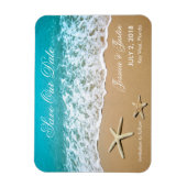 Strand mit Starfish Speichern Sie das Date Magnet (Vertikal)