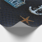 Strand mit Starfish und Ankern Geschenkpapier (Ecke)