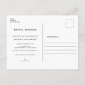 Strand mit Starfish und Seashells Brautparty Einladungspostkarte (Rückseite)