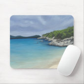 Strand mit Sturm-Wolken Mousepad (Mit Mouse)
