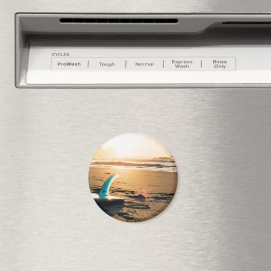 Strand mit Surfbrett Magnet (In Situ (Geschirrspüler))