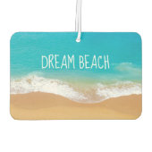 Strand mit türkisblauem Wasser Autolufterfrischer (Rückseite)