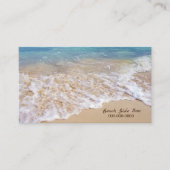 Strand mit überwältigender Brandung Visitenkarte (Vorderseite)