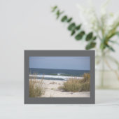 Strand mit Wave Postcard Postkarte (Stehend Vorderseite)