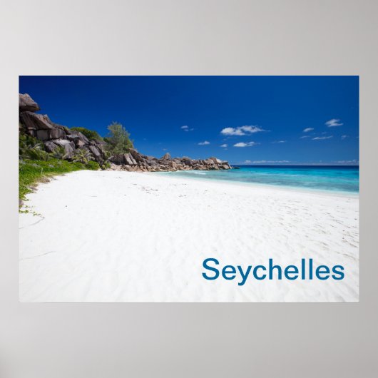 Strand mit weißem Sand Poster (Vorne)