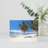 Strand mit weißem Sand Postkarte (Stehend Vorderseite)