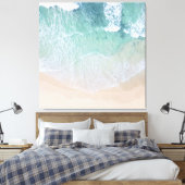 Strand mit weißem und grünem Lace Sand und Meer Leinwanddruck (Insitu (Schlafzimmer))