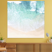 Strand mit weißem und grünem Lace Sand und Meer Leinwanddruck (Insitu (Wohnzimmer))