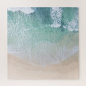 Strand mit weißem und grünem Lace Sand und Meer Puzzle (Vertikal)