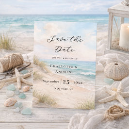 Strand moderne Küstenhochzeit Save The Date