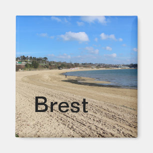 Strand Moulin Blanc in Brest Magnet
