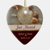 Strand-Muschel-Herz-geformte Gastgeschenk Hochzeit Keramik Ornament (Rechts)