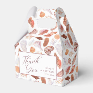 Strand Muscheln Aquarell Küsten Chic Hochzeit Geschenkschachtel