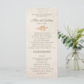 Strand Muscheln Sand Hochzeitsprogramm Brautparty (Stehend Vorderseite)