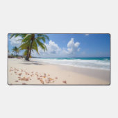 Strand, Muscheln und Palmen Schreibtischunterlage (Vorderseite)