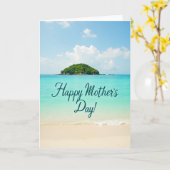 Strand Muttertag Szene Karte (Gelbe Blume)