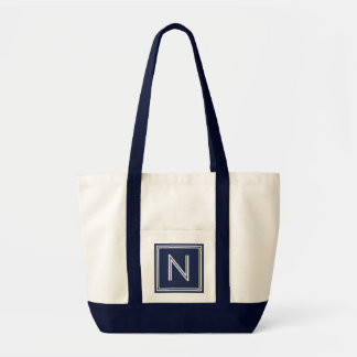 STRAND NAVY BLAUE-JEDES SCHREIBEN MONOGRAM TRAGETASCHE
