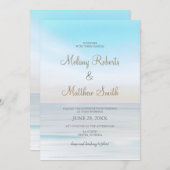 Strand Ocean Beach Hochzeitsfeier Einladung (Vorne/Hinten)